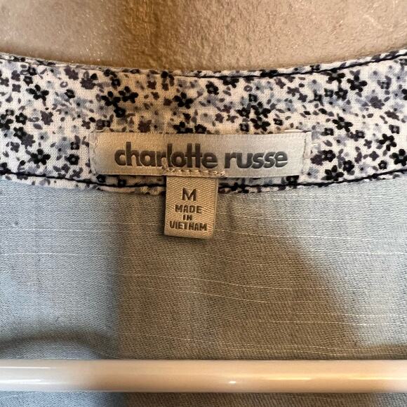 Vintage Y2k 1995 Charlotte Russe Button Down Blue Denim Style Dress Medium - Picture 4 of 11